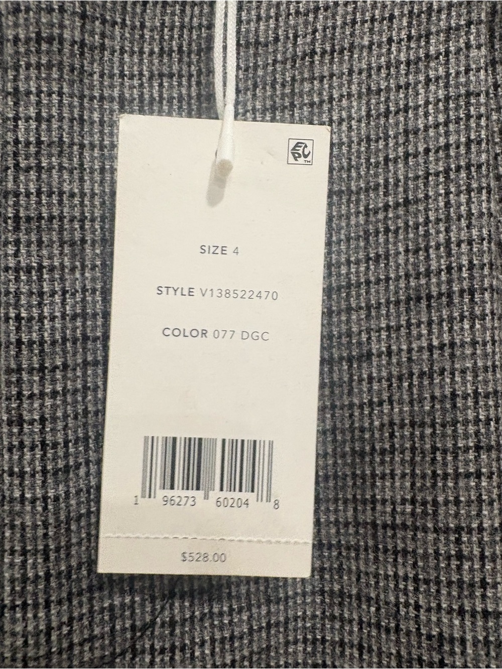 Roma Check Italian Wool-Blend High-Waist Trouser - Picture 7 of 9